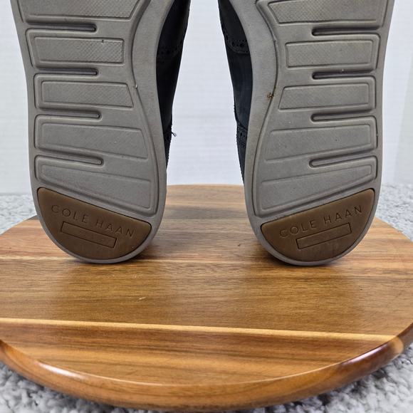 Cole Haan OriginalGrand Modern Blue Leather Wingtip Casual Oxford Mens 12 W Wide - Picture 11 of 14